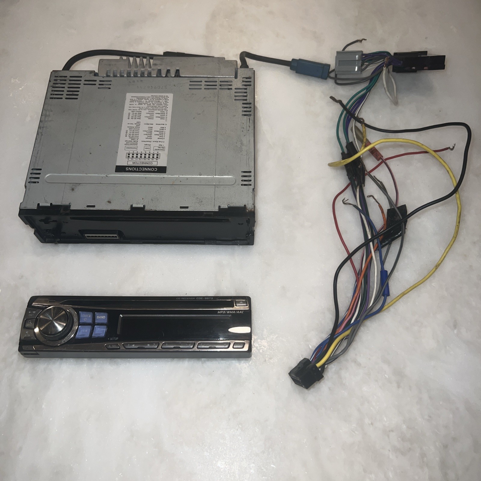 Alpine Car Stereo In Dash Head Unit CDE-9873 Old School Working CD Player!