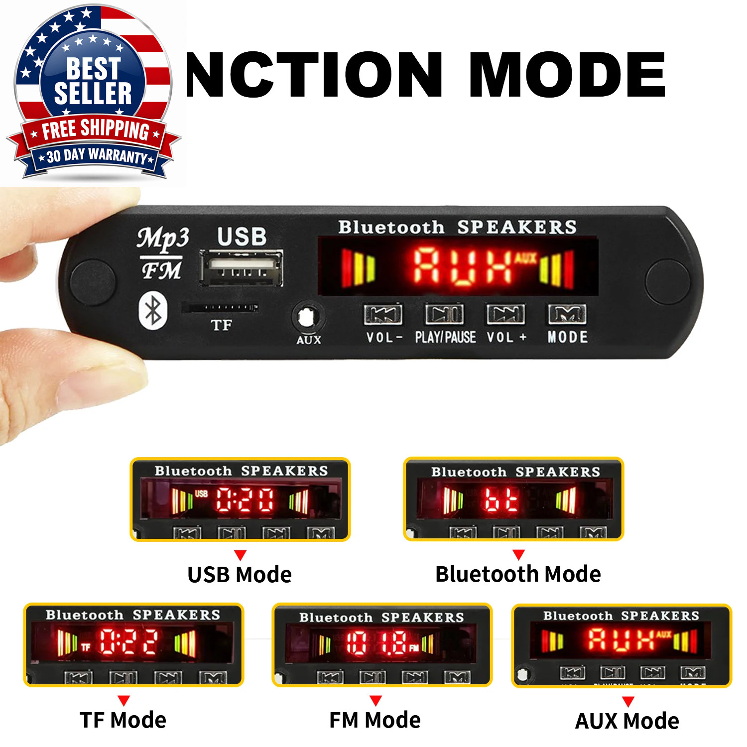 9V 12V Car MP3 WMA Decoder Board Audio MP3 Player USB TF FM Radio Module Wireles