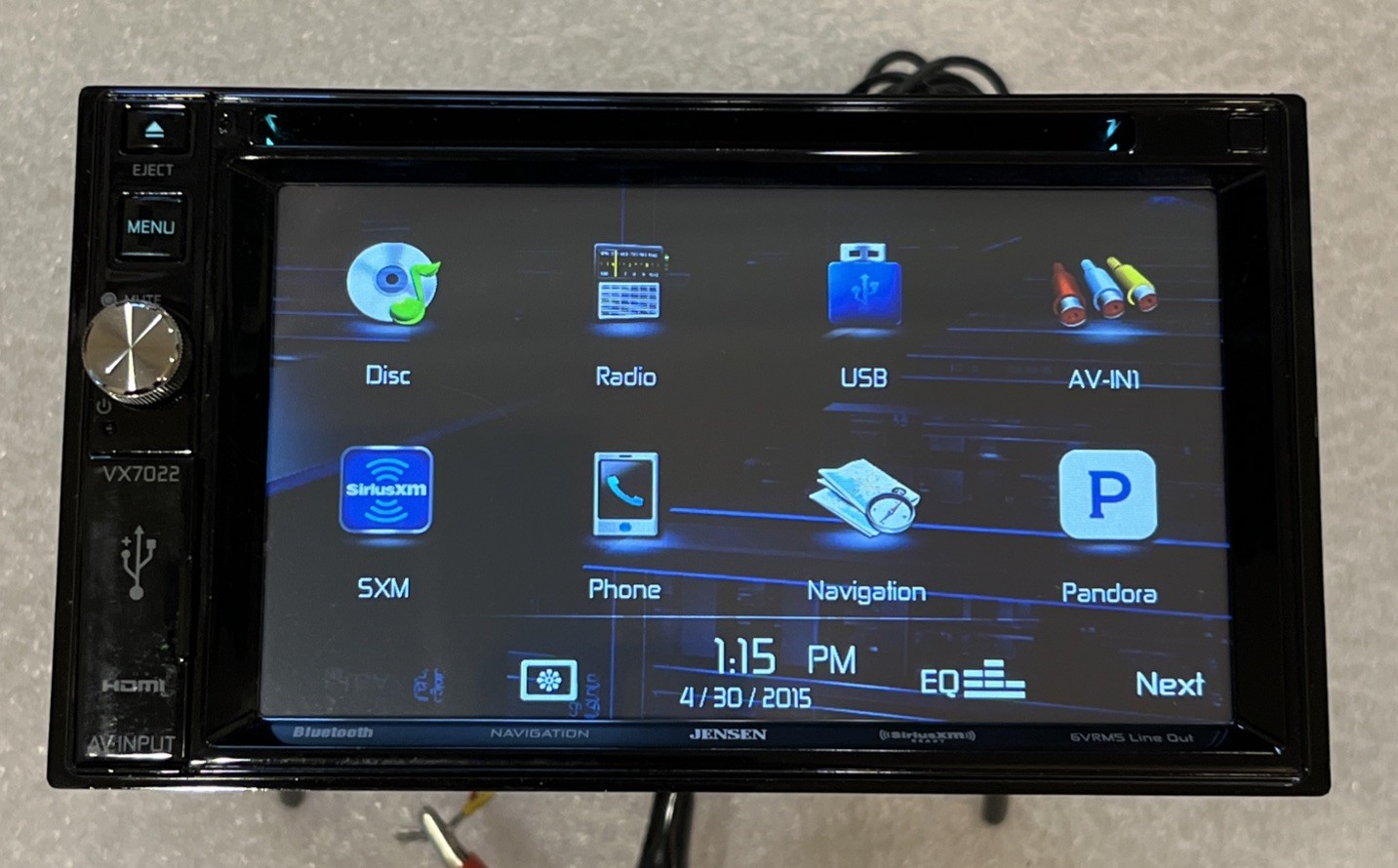 Jensen VX7022 Navigation Touchscreen Bluetooth Pandora USB DVD Player