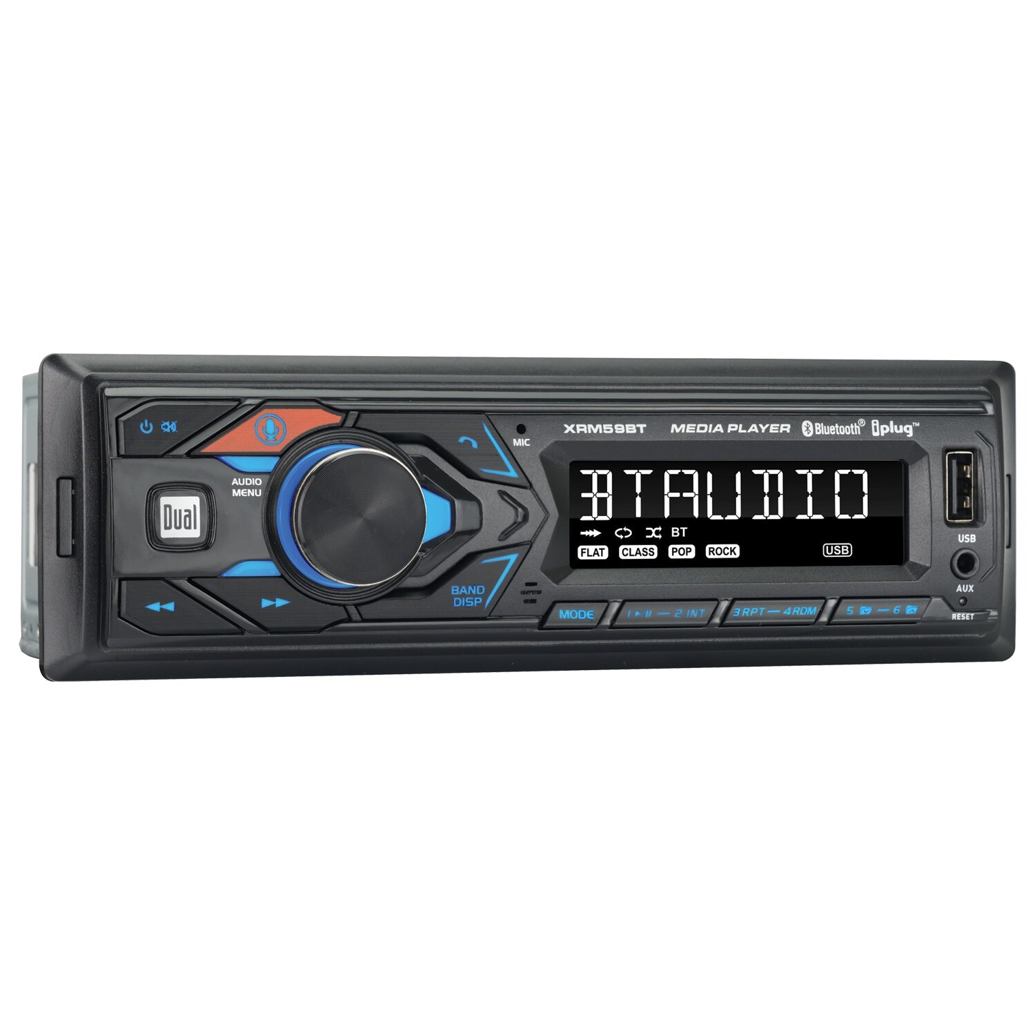 Dual XRM59BT In-Dash Mechless Digital Media Car Receiver +Bluetooth +AUX/USB