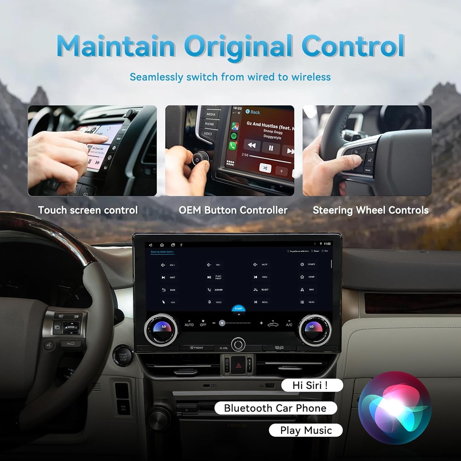 4+32GB Android Car Radio Stereo GPS Navi Carplay For Lexus GX400 GX460 2010-2020