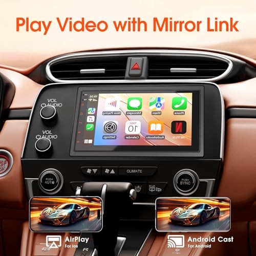 Double Din Car Stereo, 7 Inch HD Touchscreen with Wireless Apple 7 inch