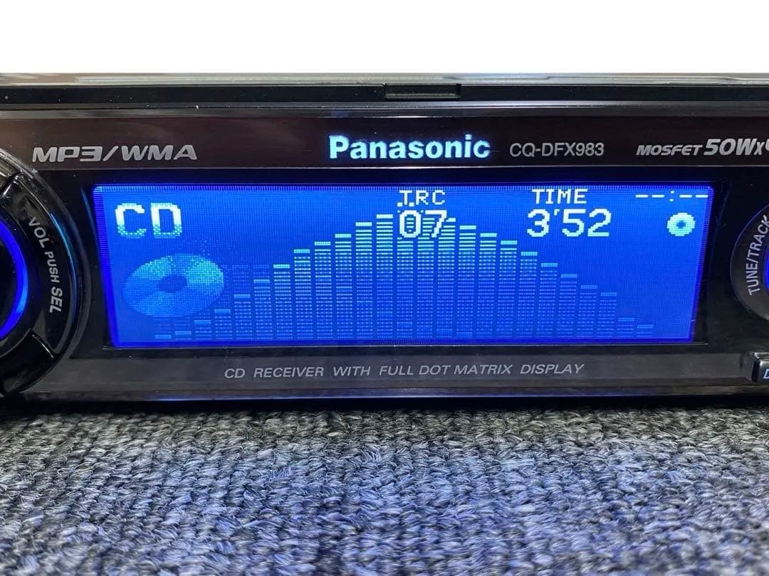 Panasonic Audio CD Player CQ-DFX983D Black 1DIN Head Unit Working Remote Set
