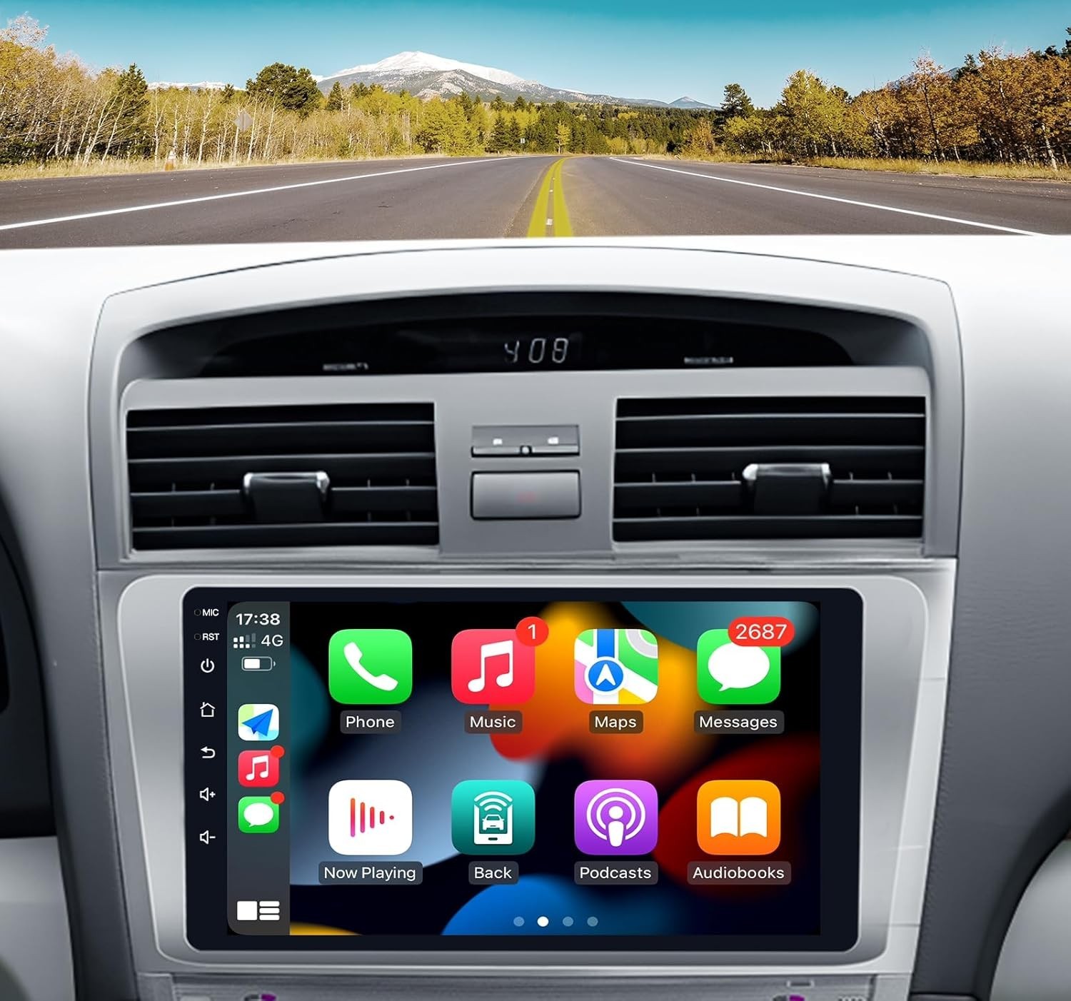 For Toyota Camry 2007-2011 Android 13 Apple CarPlay Car Stereo Radio GPS Navi