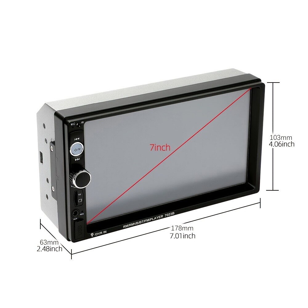 2 Din 7 Inch Car Stereo Touch Screen Multimedia MP5 Radio +camera