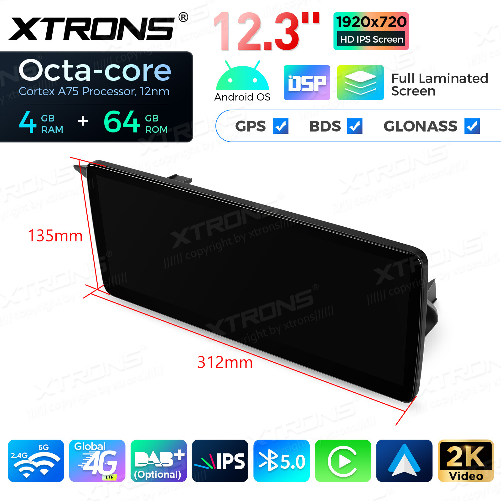 12.3″ DSP Android 14 Car GPS Retrofit CarPlay For Benz E-Class W212 S212 NGT4.5