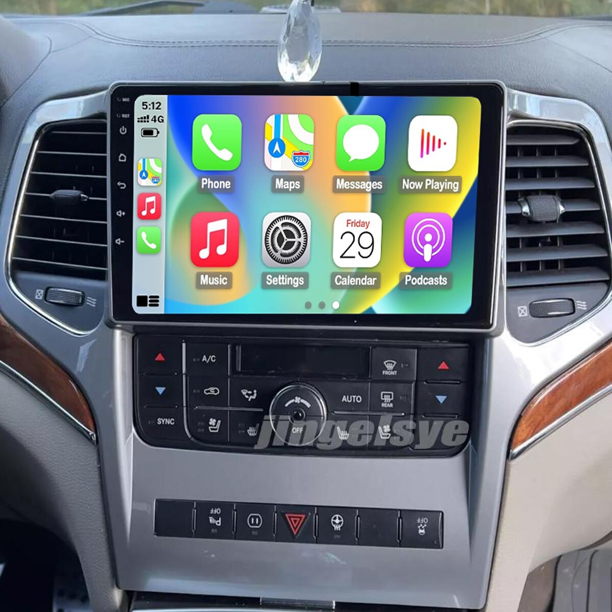 APPLE CARPLAY FOR 2011-2013 JEEP GRAND CHEROKEE ANDROID 12 CAR RADIO STEREO GPS