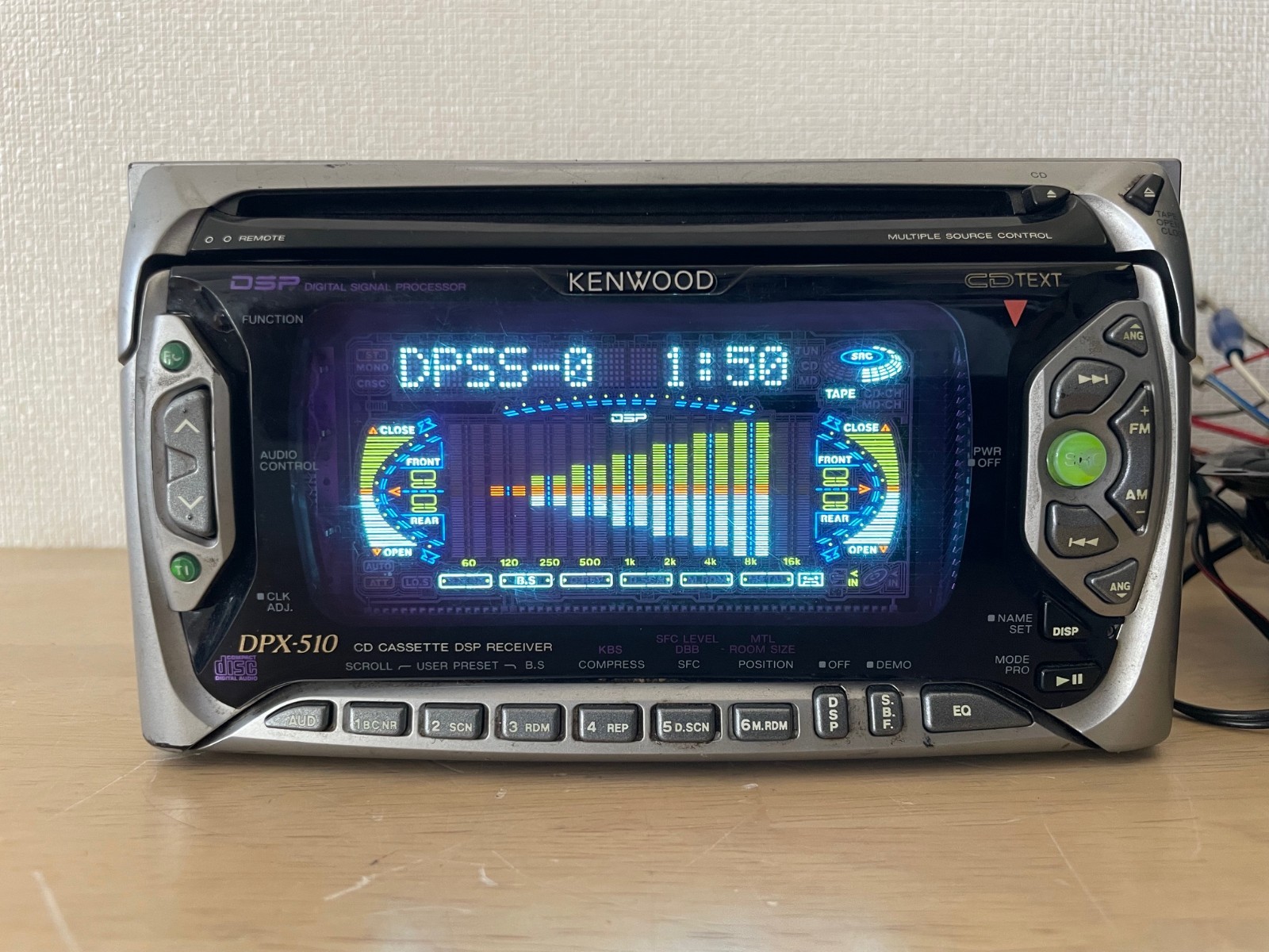 Kenwood DPX-510 2DIN Car Audio CD Cassette Tuner Bluetooth Player Tested Working