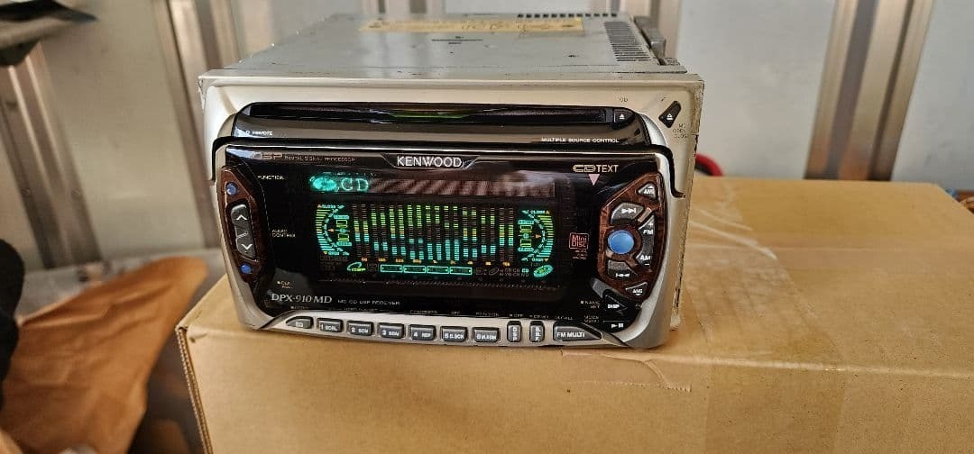 Kenwood DPX-910MD Car Audio 2DIN CD MD Bluetooth Ready DSP JDM Partially working