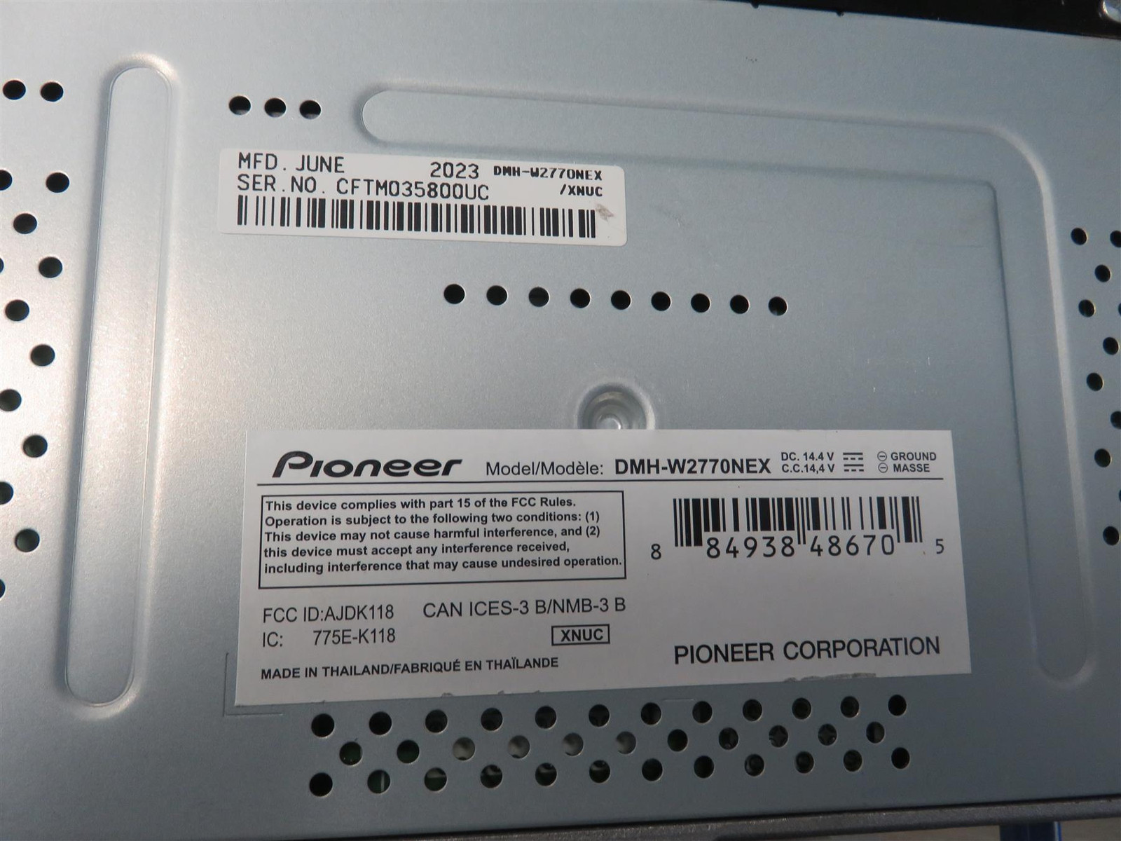Pioneer DMH-W2770NEX 6.8″ capacitive touchscreen Digital – Free Shipping