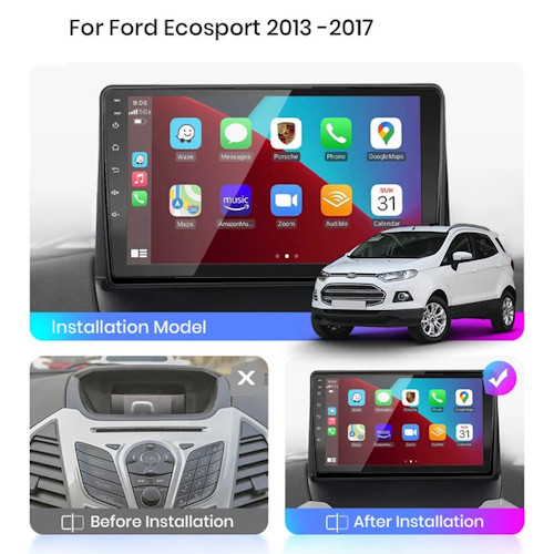 10 1″ android radio stereo For Ford fiesta 2009-2014 gps carplay auto wifi
