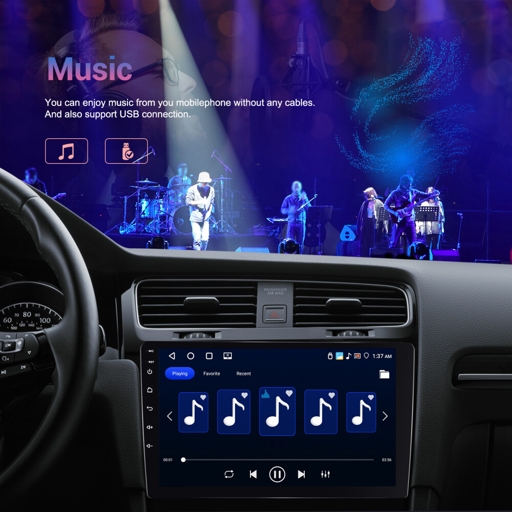 4G+64GB Apple Carplay Car Stereo Radio Android 13.0 GPS Navi WIFI FM RDS Camera
