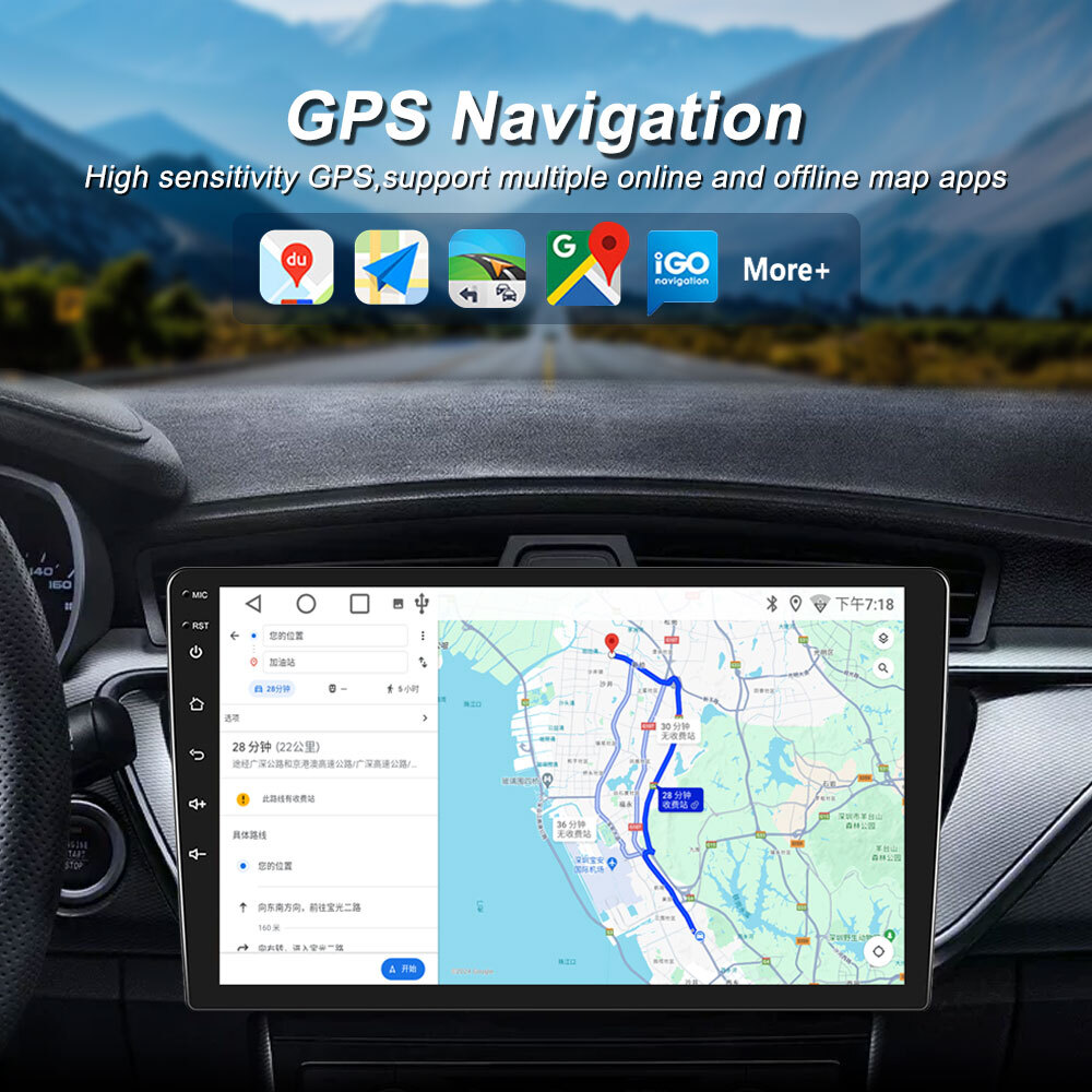 Universal 9″10.1″Car Head unit TS10 GPS Touchscreen Wireless Carplay