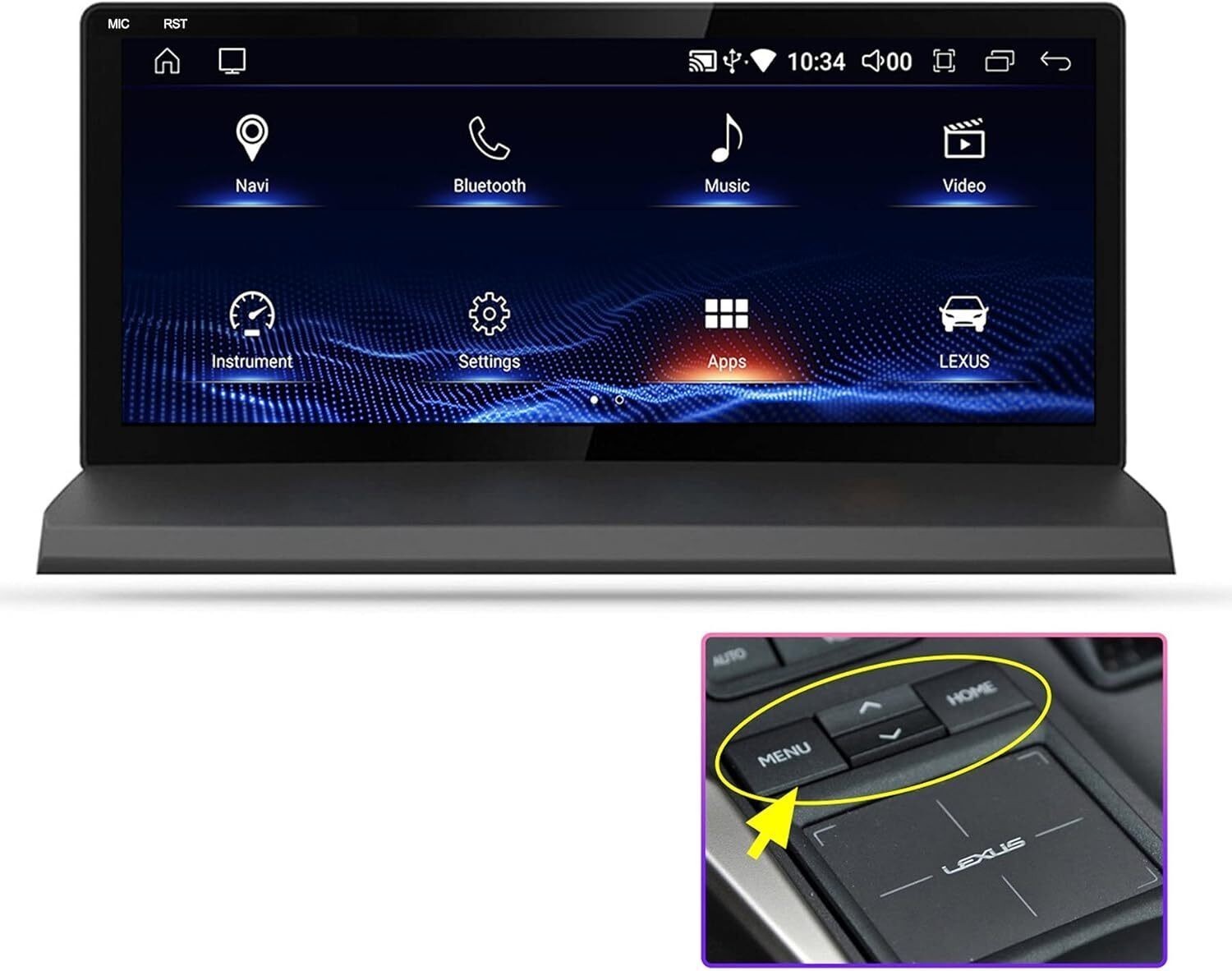 For Lexus NX 10.25″ Android Carplay Display Car Stereo Radio AHD GPS Navigation