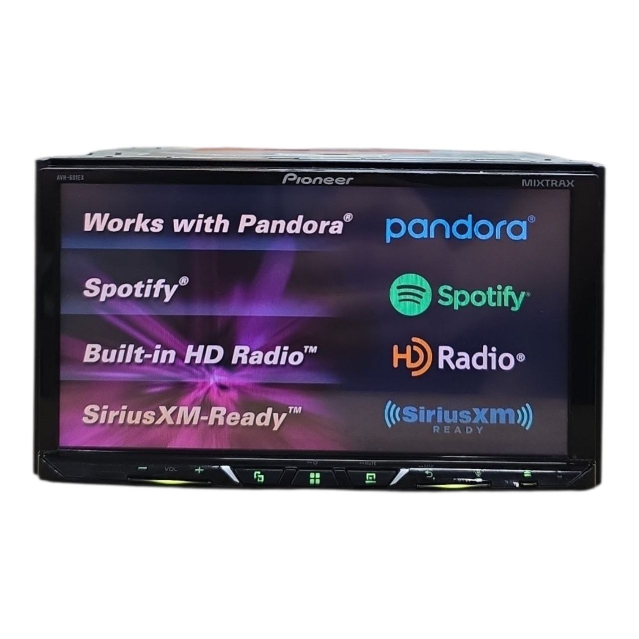 Pioneer AVH-601EX 7” Double DIN Touchscreen DVD Bluetooth Car Stereo w/ Harness