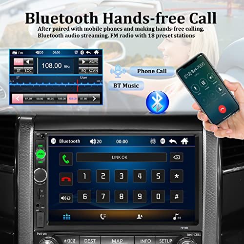 Car Stereo Double Din Bluetooth Car Radio 7 Inch MP5 Player HD Touch Model 2