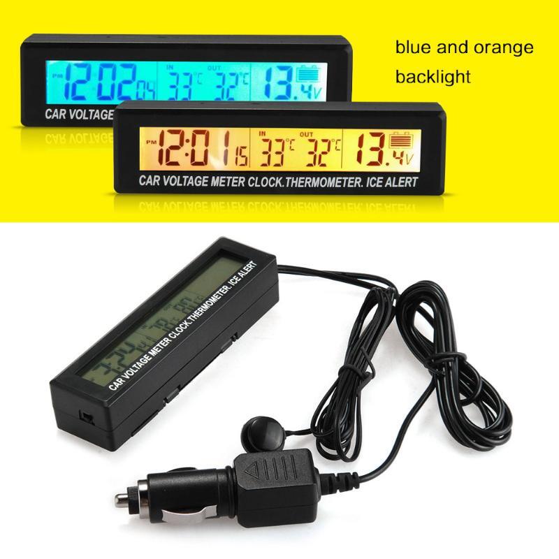 Digital display Car color electronic clock Monitor Car Clock Battery