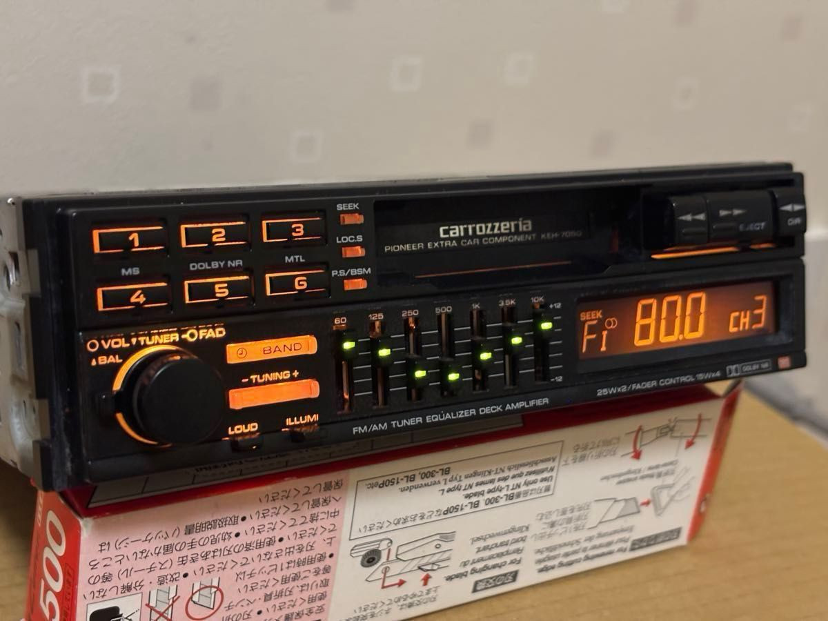 Pioneer Carrozzeria KEH-7050 1DIN Car Audio Cassette Player Equalizer Tested