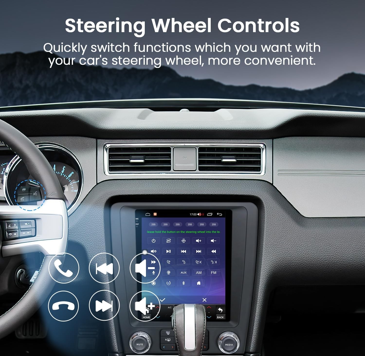 Apple Carplay For Ford Mustang 2010-2014 Android 13 Car Radio Stereo GPS 4G+64G