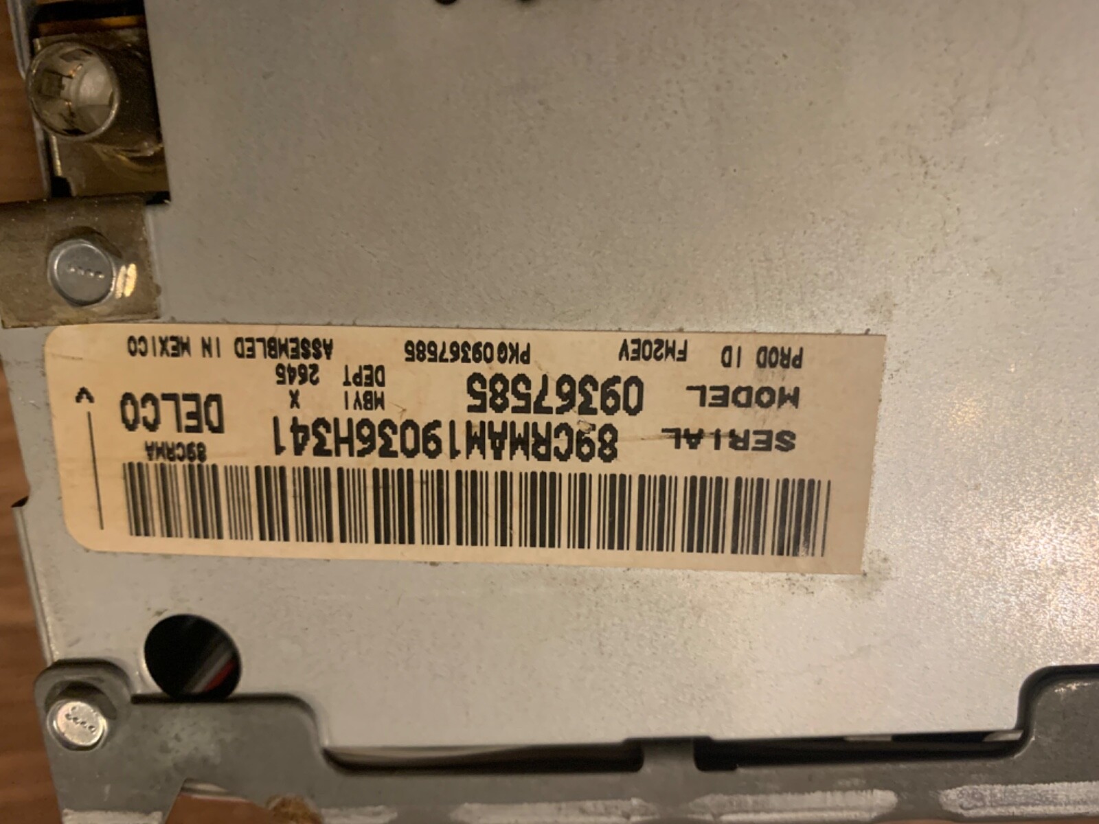95-00 GM Chevy Silverado Sierra AC Delco Radio Cassette 09367585 UNTESTED PARTS