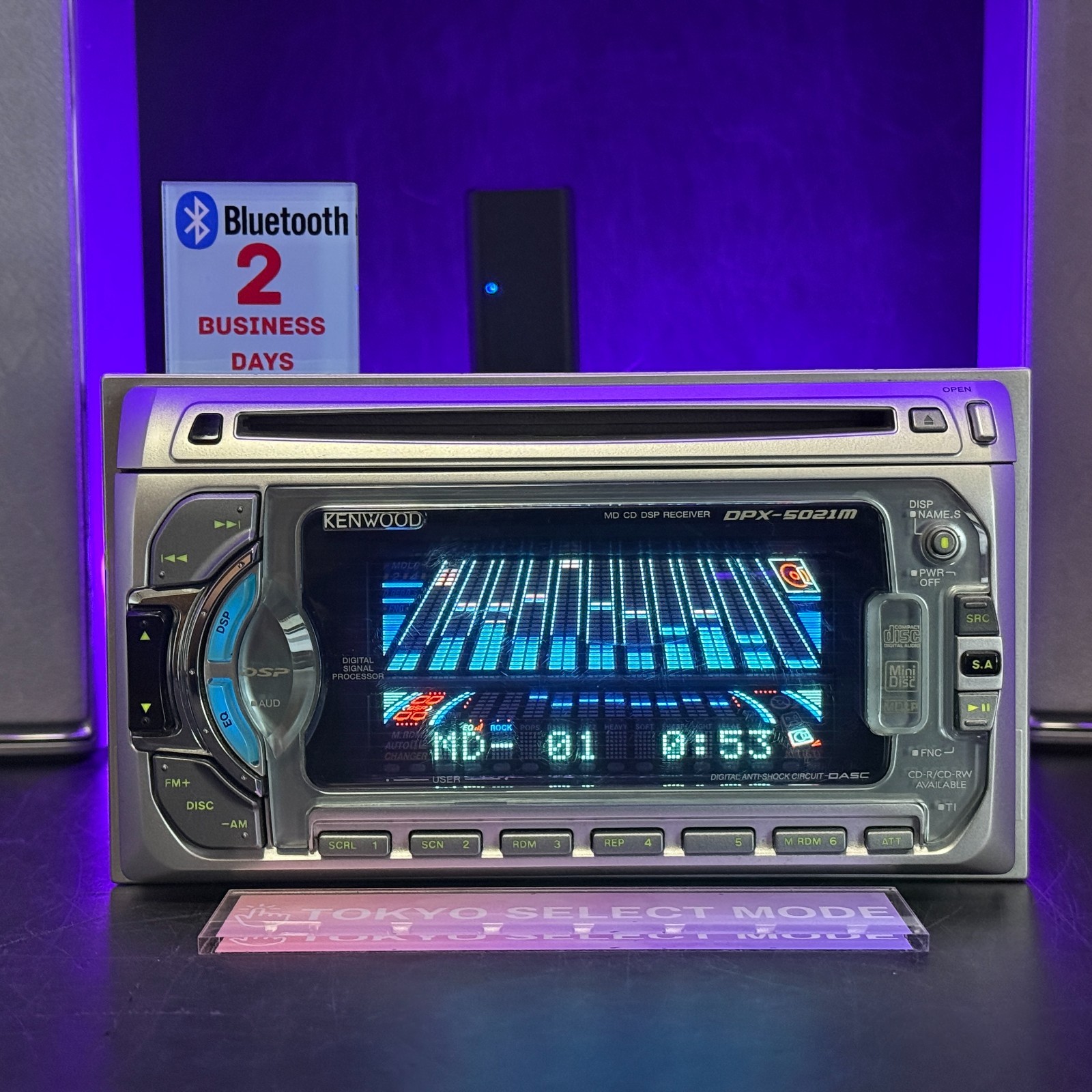 KENWOOD DPX-5021M Car Audio 2DIN CD MD DSP Working Tested JDM In Stock