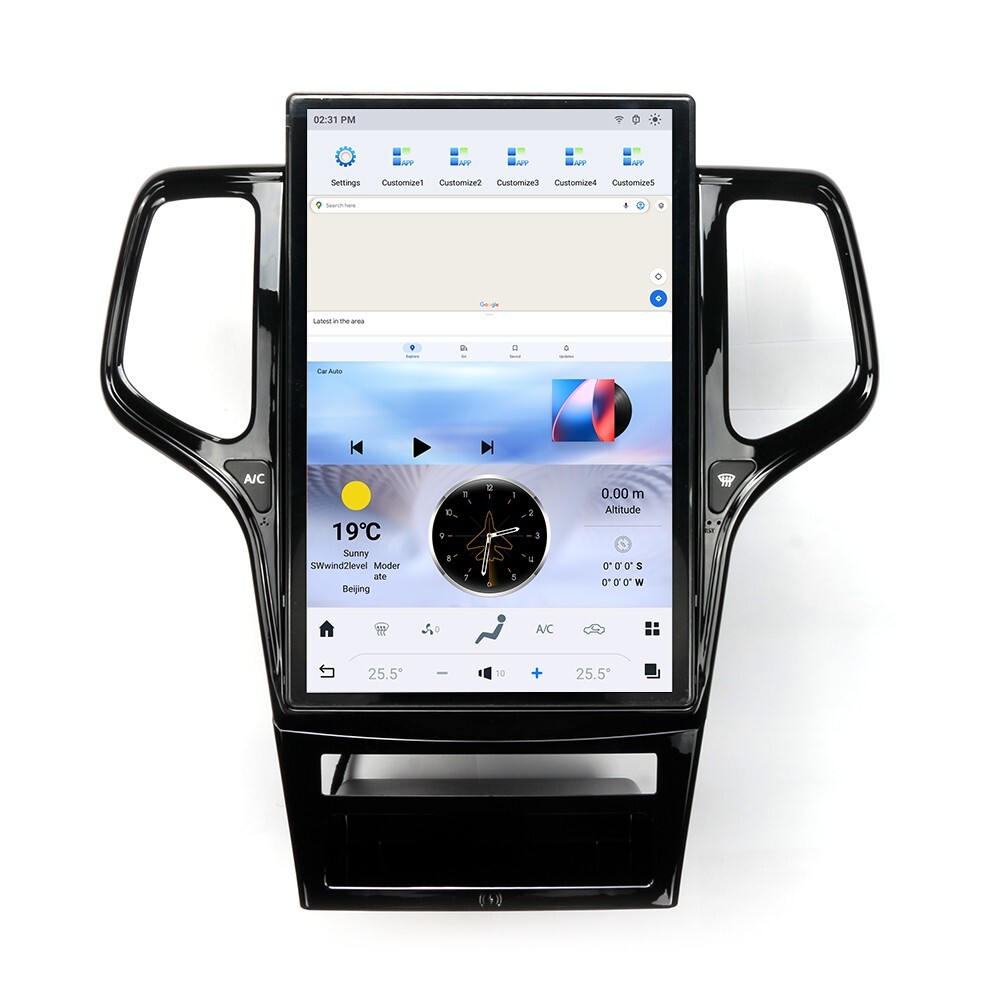 Android 13 Car Radio For Jeep Grand Cherokee 2014+ Black Carplay GPS Navi Screen