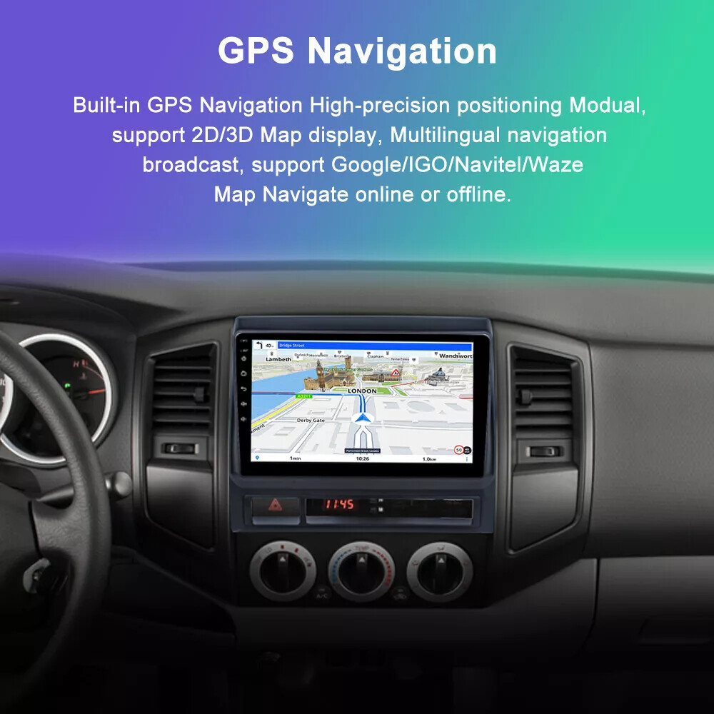 Apple Carplay For Toyota Tacoma 2005-2013 Android 15.0 Car Stereo Radio WIFI BT