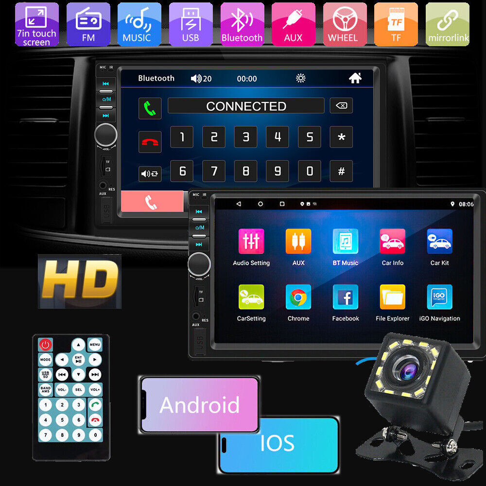 7″ Estereo De Pantalla Para Coche 2 Din Car Stereo MP5 Reproductor Bluetooth