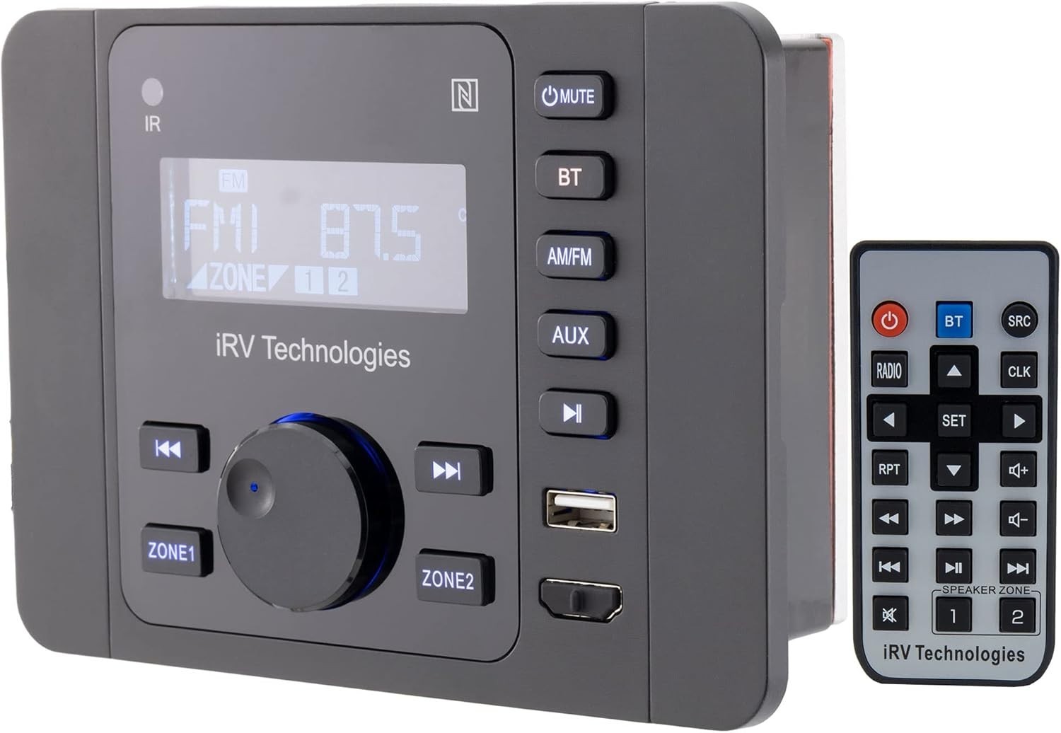 Car Stereo with Bluetooth,IRV Technology Wireless RV Radio,Supports HDMI in&O…