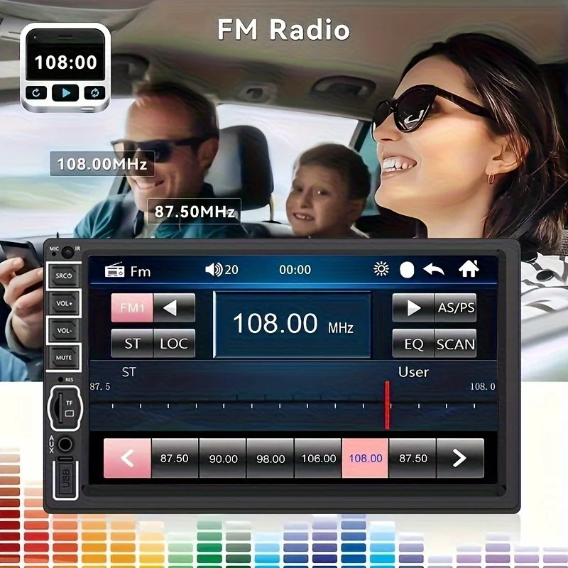 7” Car Stereo Radio B-T Hands Free Calling 2DIN MP5 Player Screen mirror link’