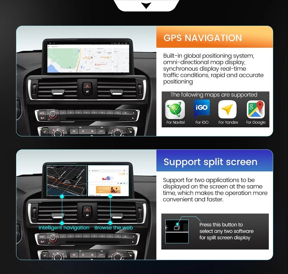 8.8inch For BMW 3/5 Series E60 E90 CIC Android 13 Car Stereo Radio GPS Carplay