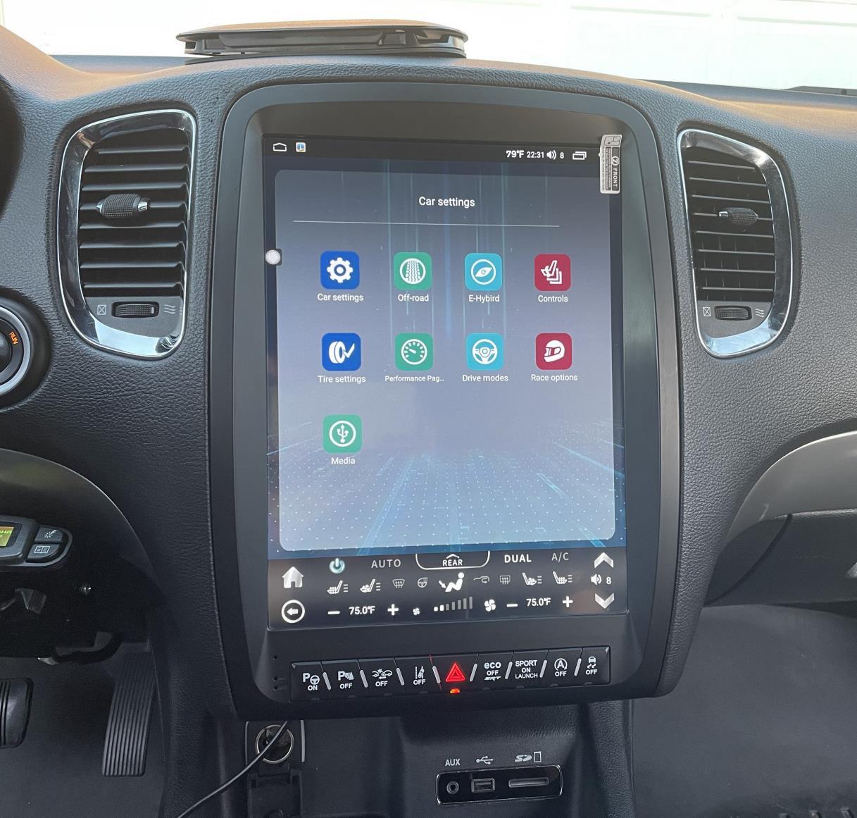 13″ Tesla Screen Android 12 Car Radio Stereo Gps For Dodge Durango 2011-2013