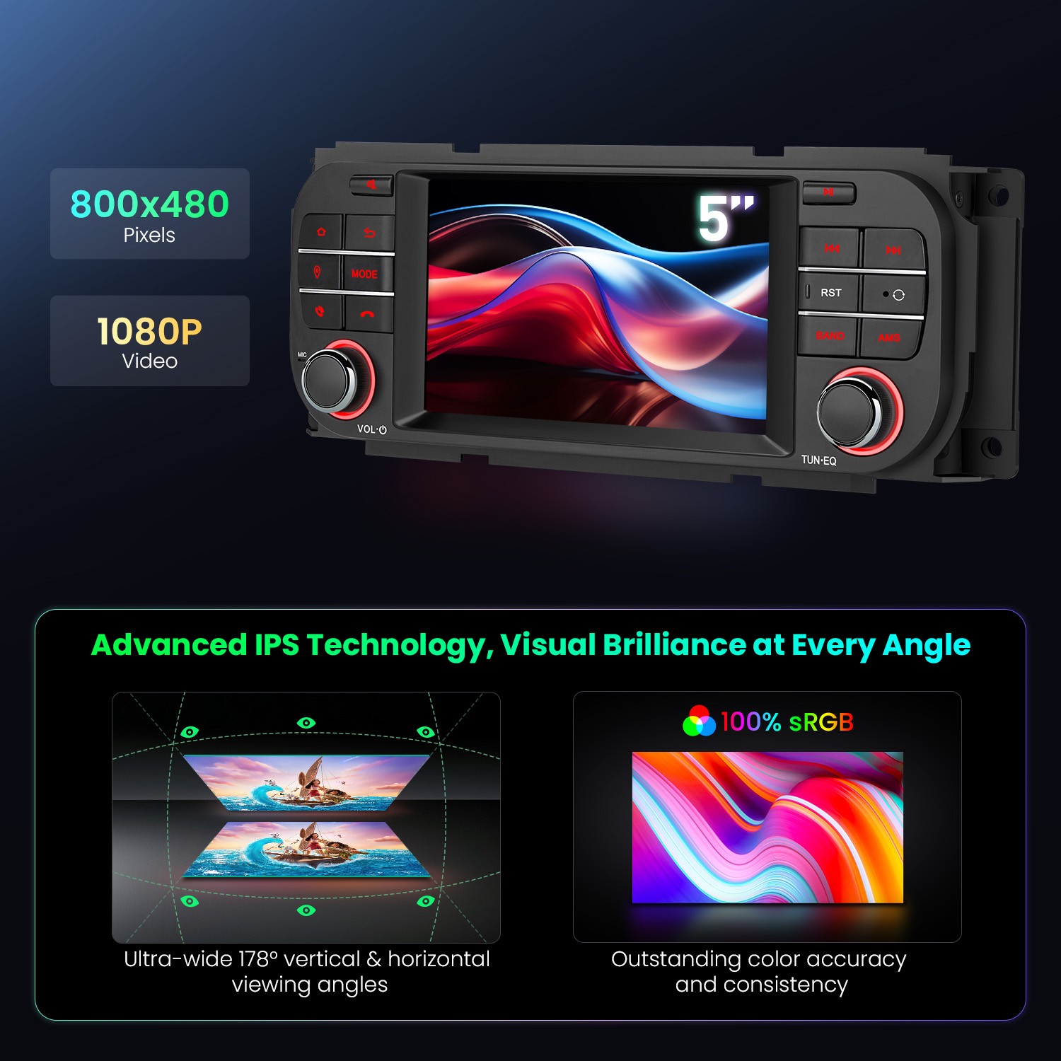 32GB Android 13 For Jeep Wrangler Dodge Chrysler BT Carplay Car Radio GPS Stereo