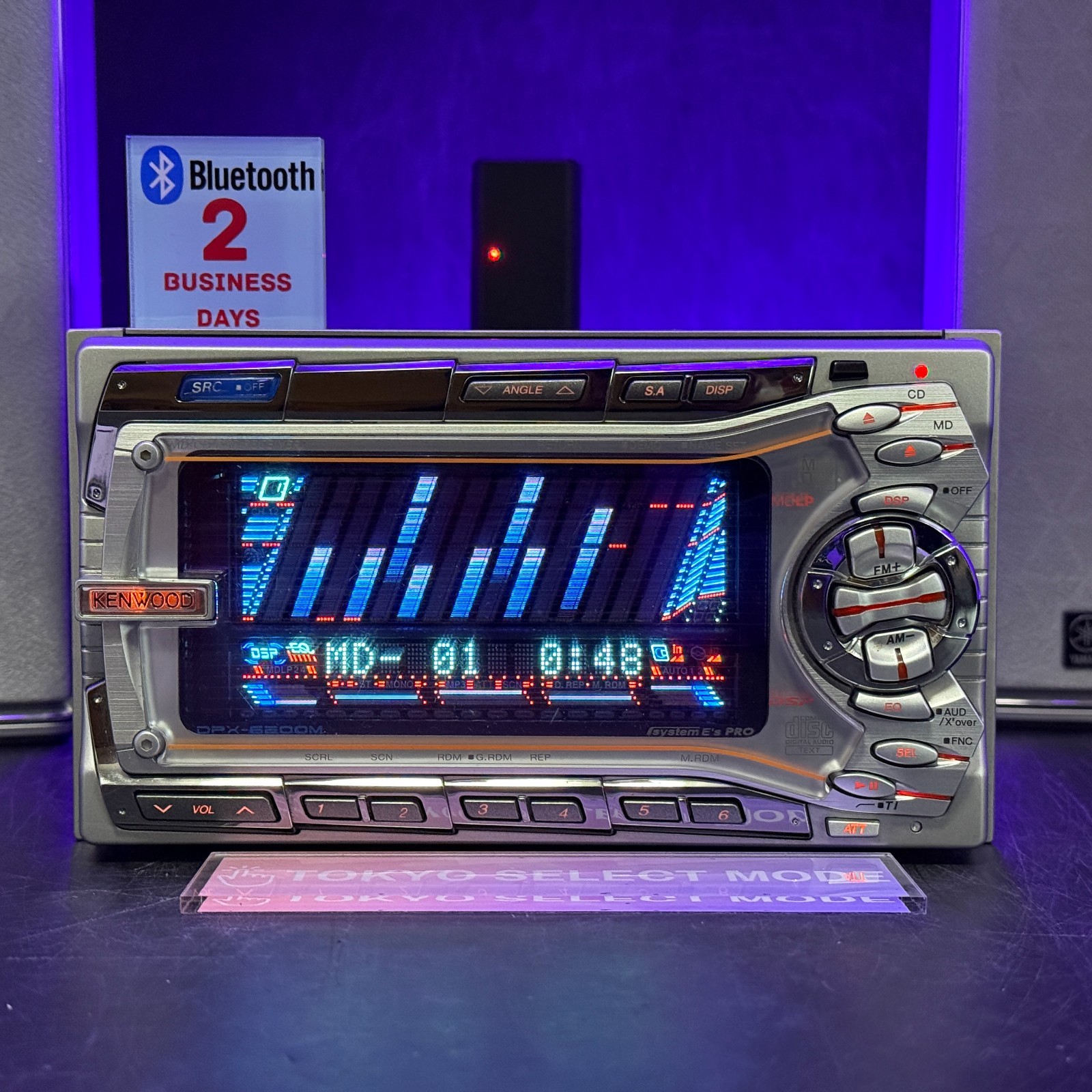 Kenwood DPX-6200M 2DIN CD MD Car Audio Added Bluetooth JDM DSP Tested In Stock