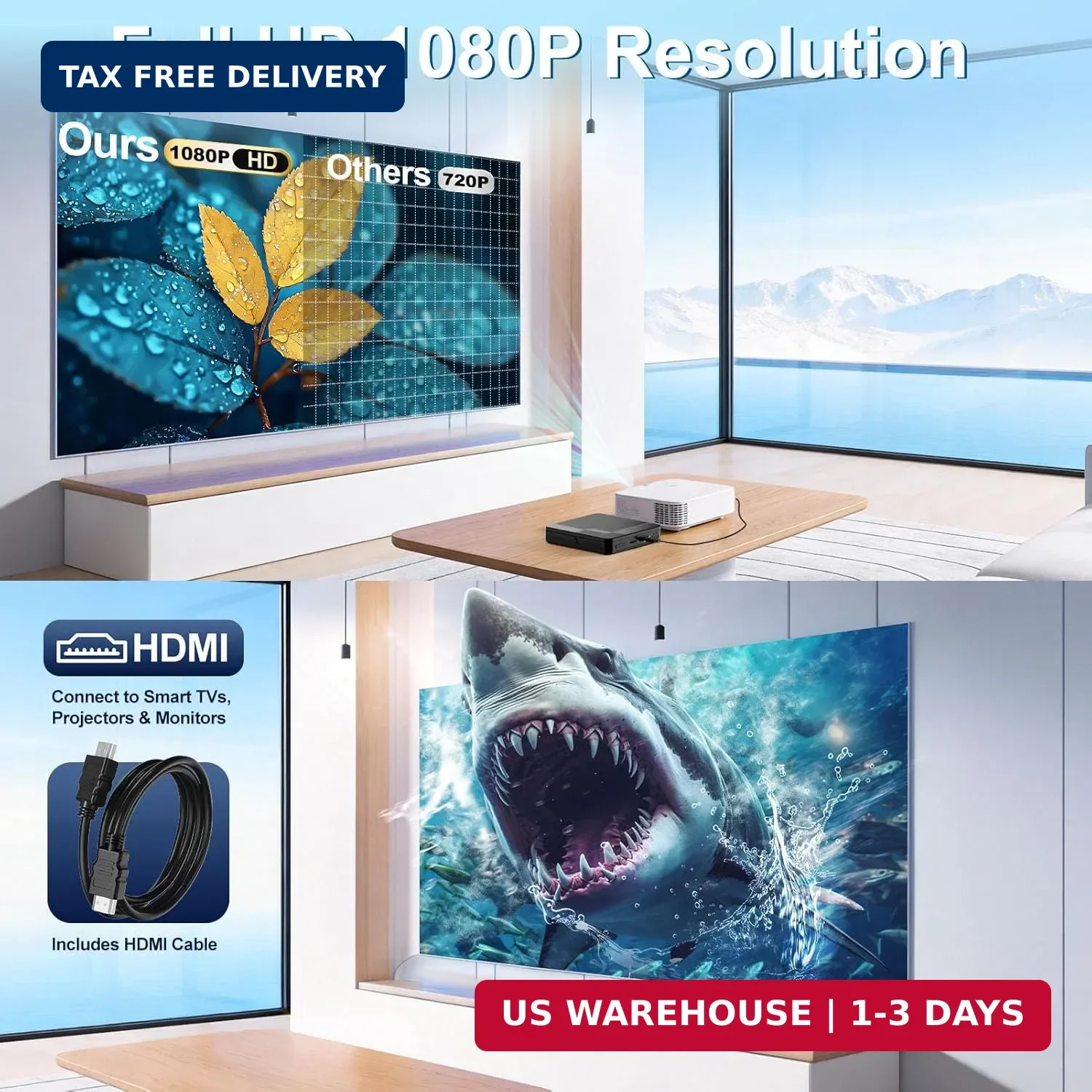 Mini DVD Player with Remote Control – All Region Free 1080P HD Small Compact CD