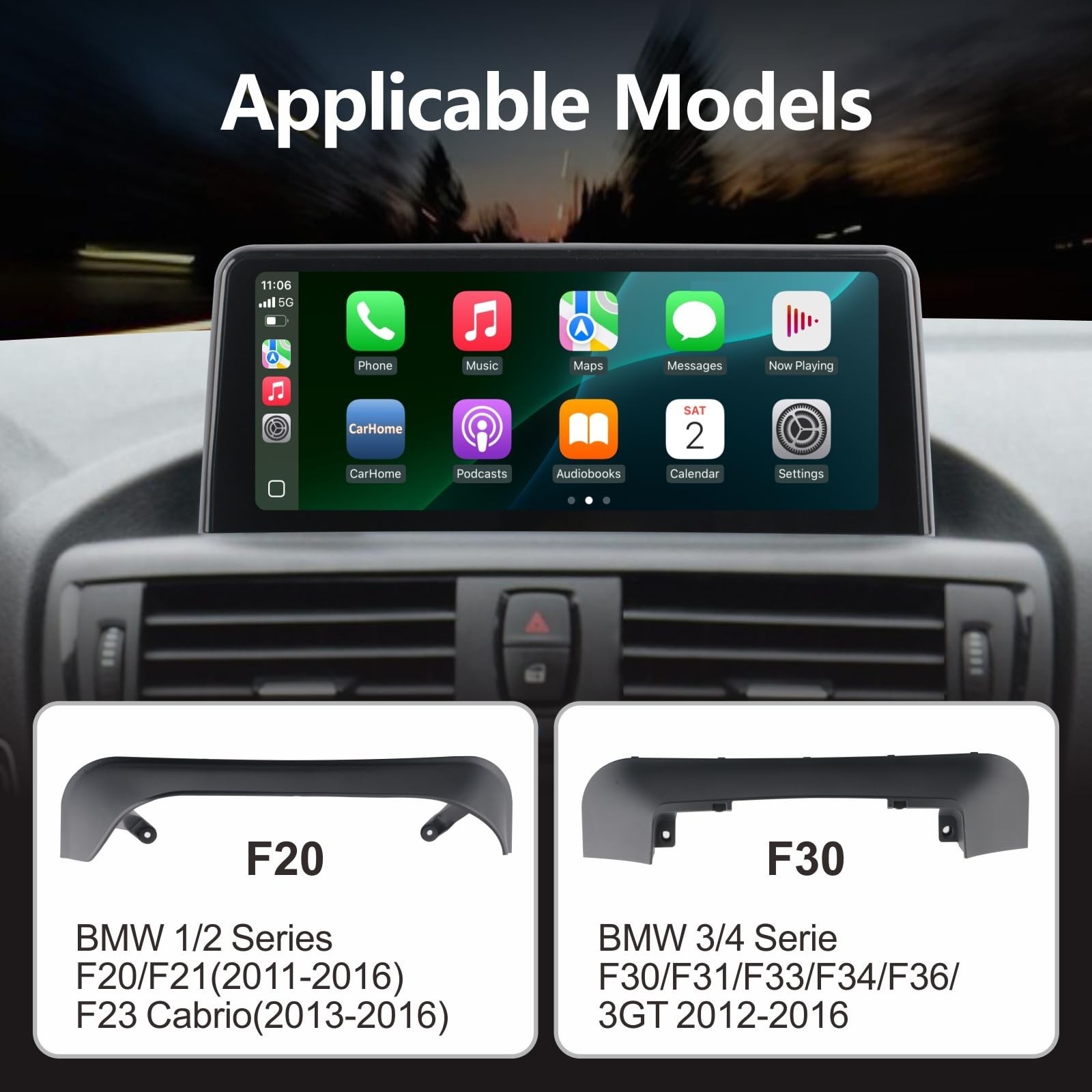 Carplay Android Auto for BMW F30/F31/F33/F34/F36/3GT (2012-2016) F20/F21(2011…