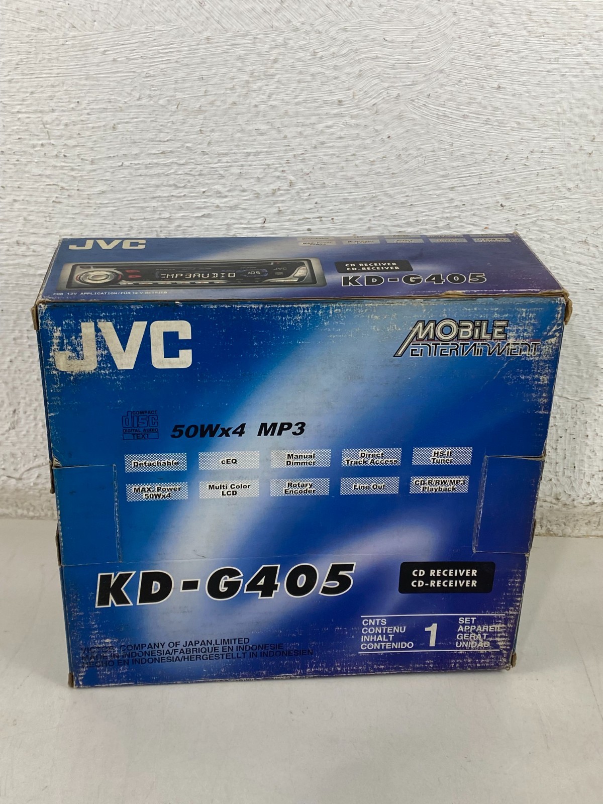 JVC KD-G405 Car Stereo CD/MP3 Receiver New Boxed