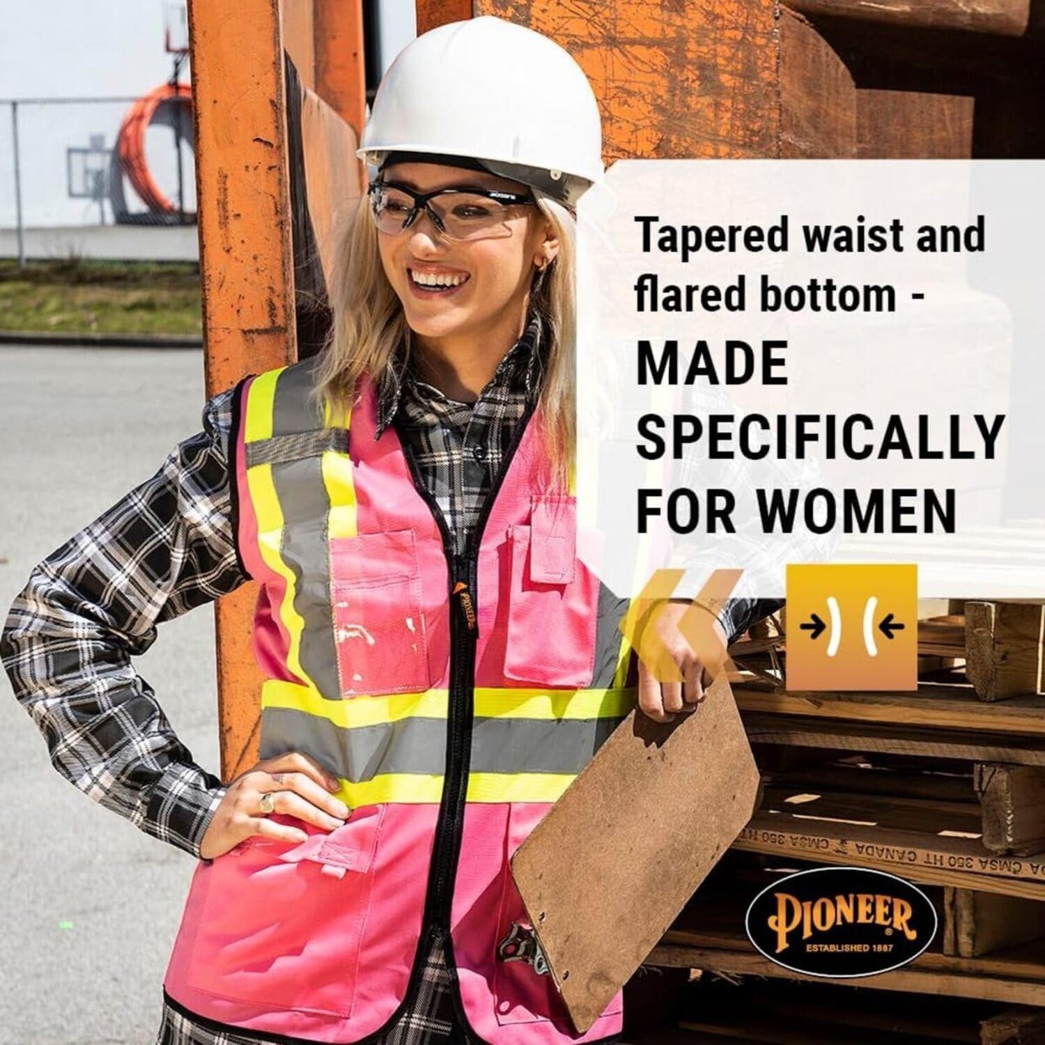 Safety Vest for Women With Pockets – Hi-Vis Class 1, Reflective Tape – For Co…