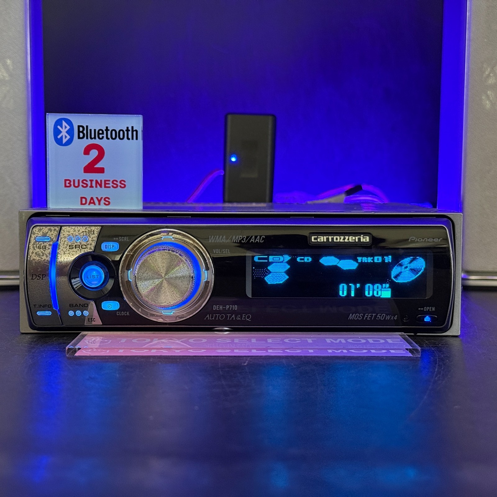 Pioneer Carrozzeria DEH-P710 CD Receiver Car Stereo No Wiring Harness Tested JPN