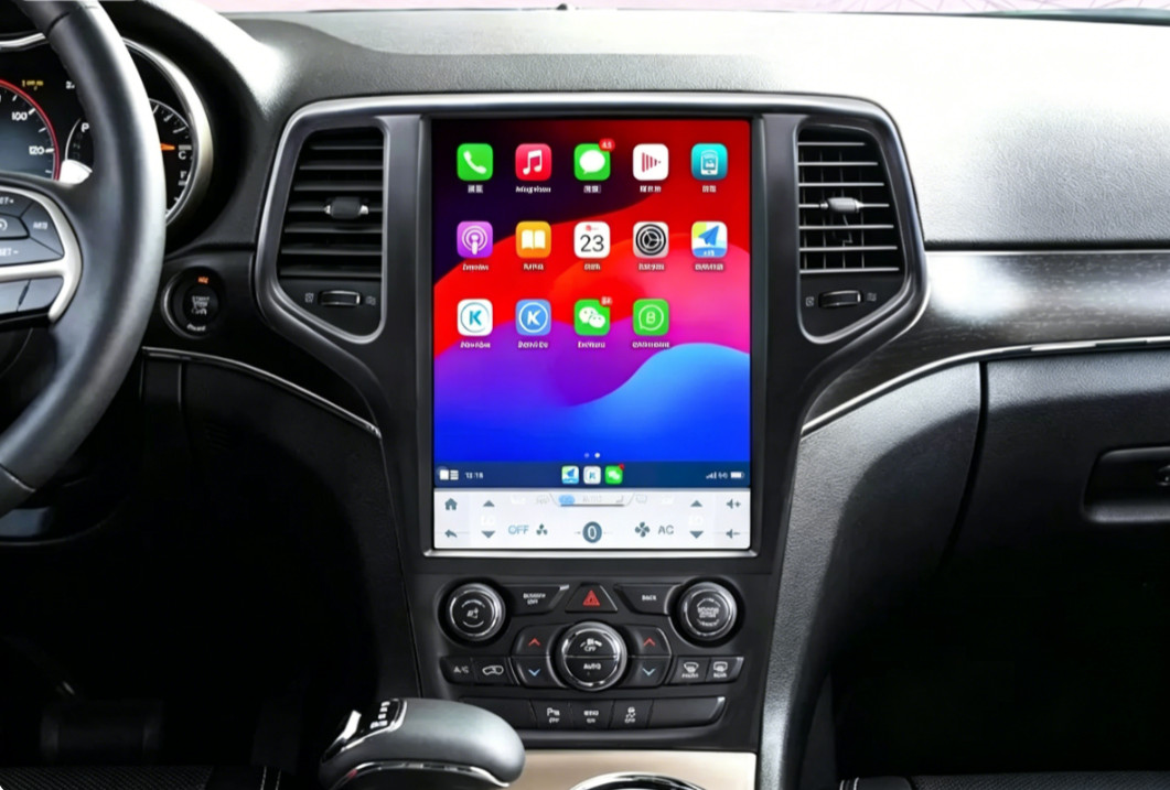 12.1″ Car Stereo Radio Tesla Style Carplay 2+32GB for Jeep Grand Cherokee 14-20