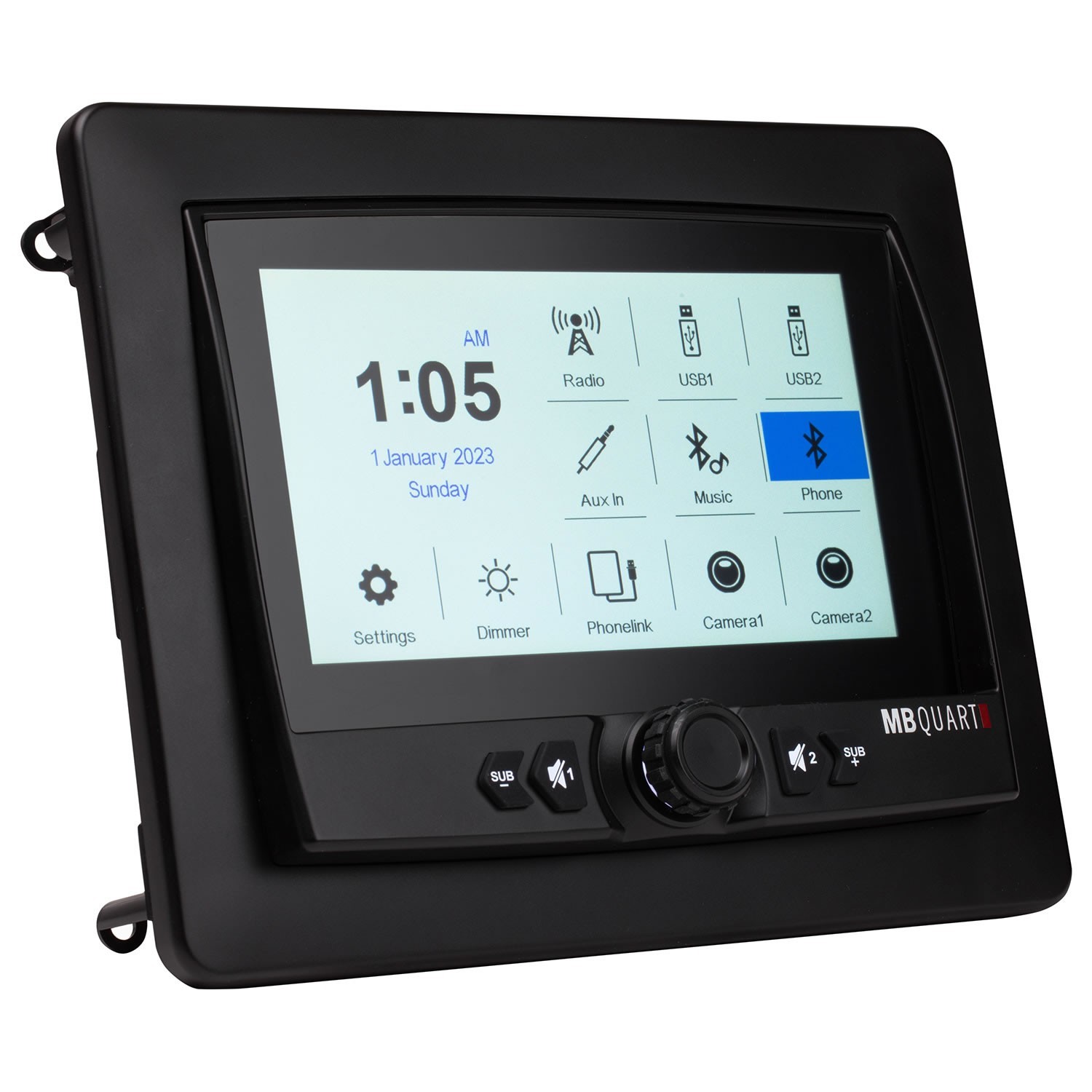 MB Quart GMR-7V1.2 7″ Marine Digital Media Source Unit Wireless AM/FM Bluetooth