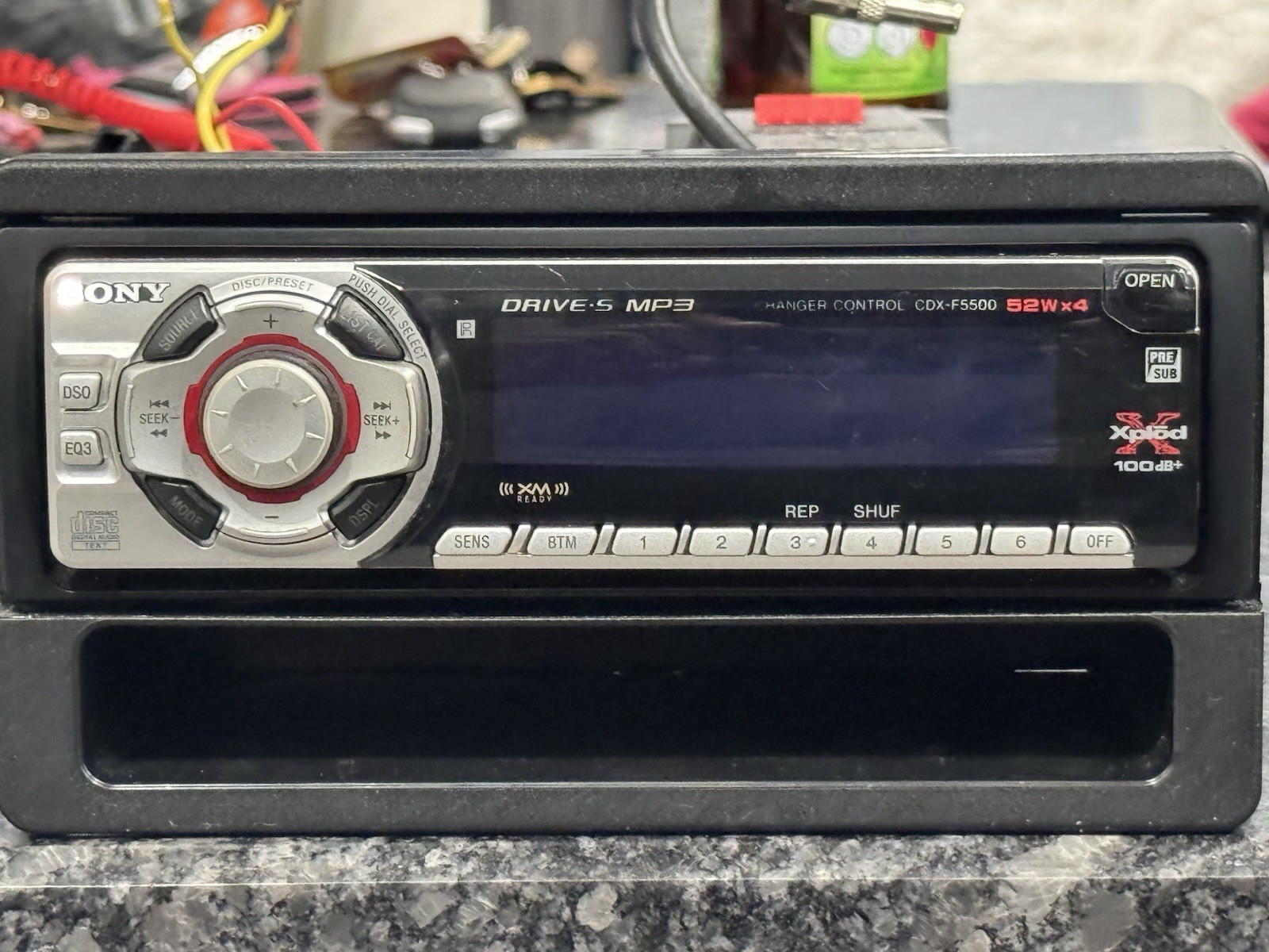 Sony CDX-F5500 Car CD MP3 Player Xplod 52Wx4 XM Ready Black Detachable Face