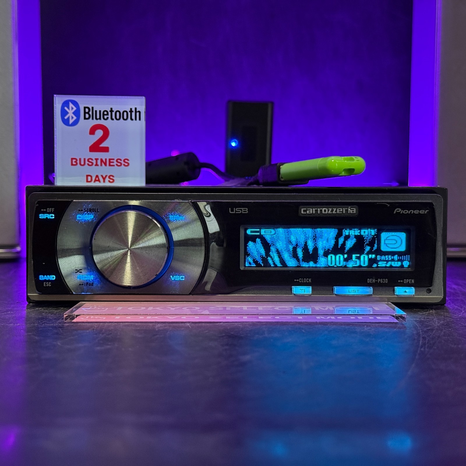Pioneer Carrozzeria DEH-P630 1DIN Car Audio CD USB Player Added Bluetooth Stock