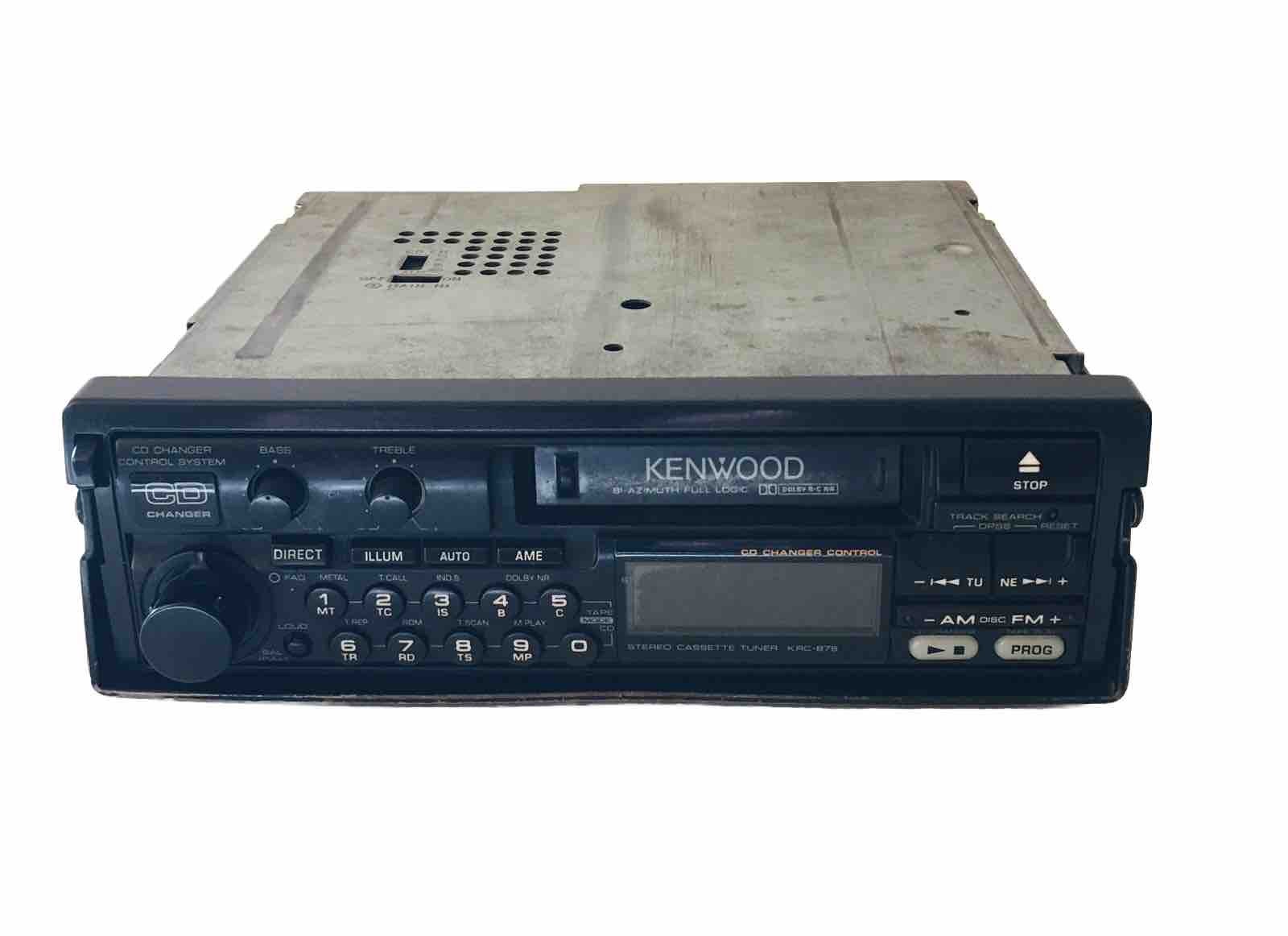 Vintage Kenwood KRC-878 Cassette-Tuner Car Stereo No Harness READ DESC Tested!