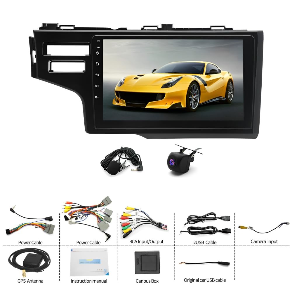 9 Inch Android 13 Car Stereo for Honda Fit 20142018 IPS HD Touch Screen Doubl…