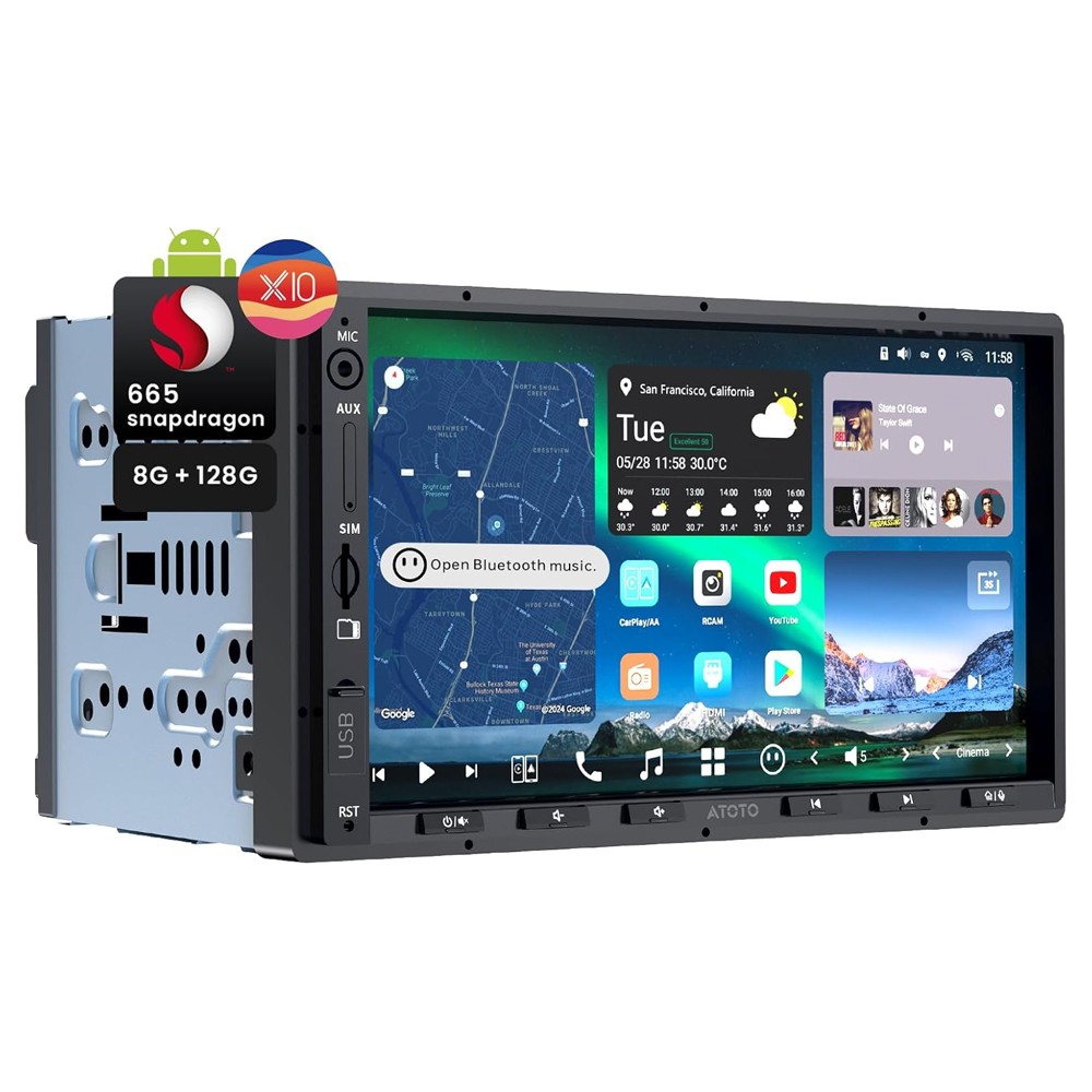 ATOTO X10 Double DIN 7″ AI Agent Android Carplay Car Stereo Radio GPS Headunit