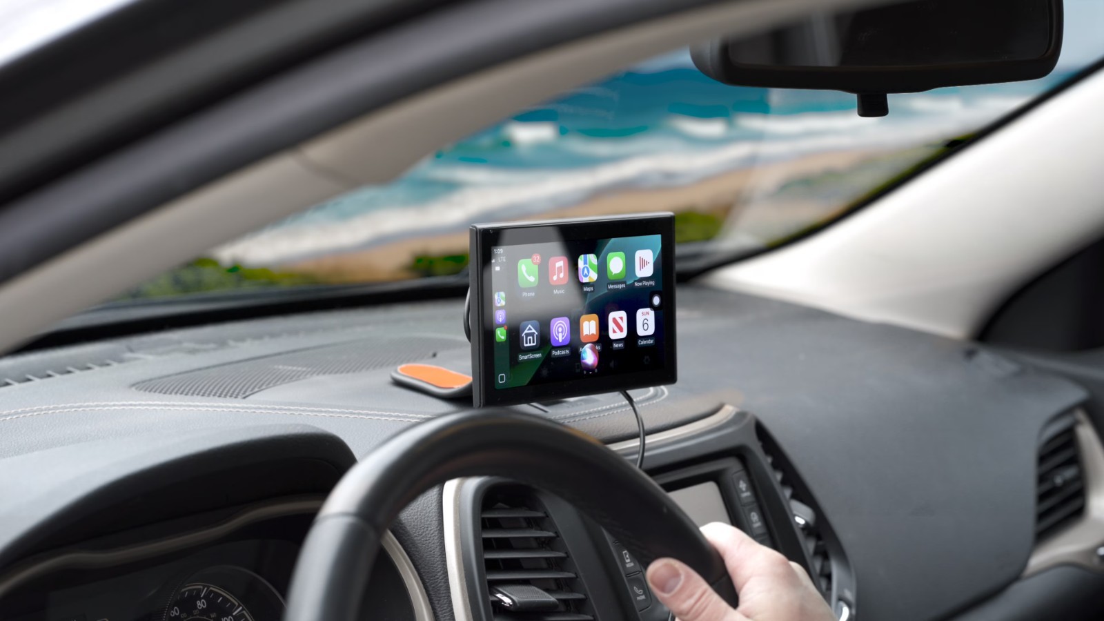 Portable Car Stereo 7 Inch Touch Screen Wireless CarPlay Android Auto Display