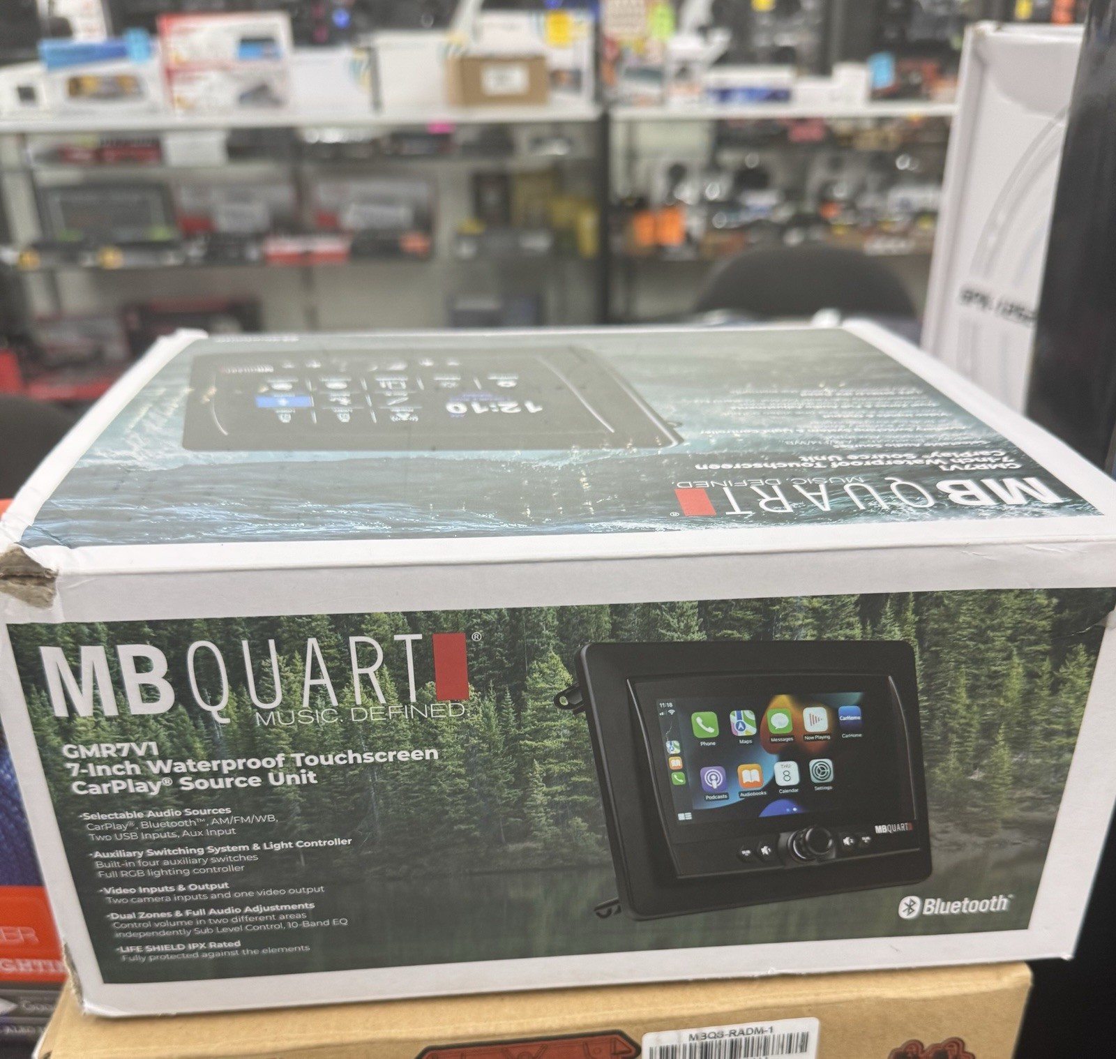 MB QUART GMR7V1 7-Inch Waterproof Touchscreen Apple®CarPlay Source Unit