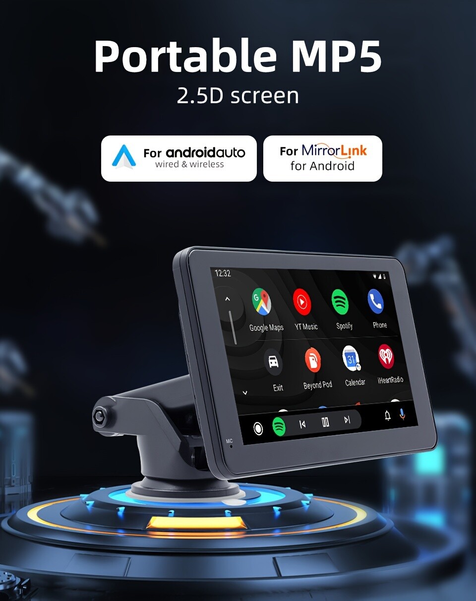 Universal 7-inch touch screen car stereo wireless portable Android iOS wireless