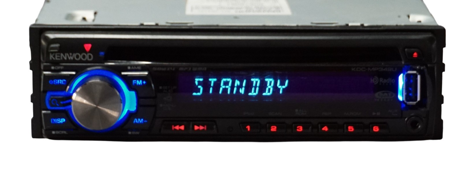 Kenwood KDC-MP342U CD MP3 WMA Car Stereo Receiver USB AUX Remote Tested
